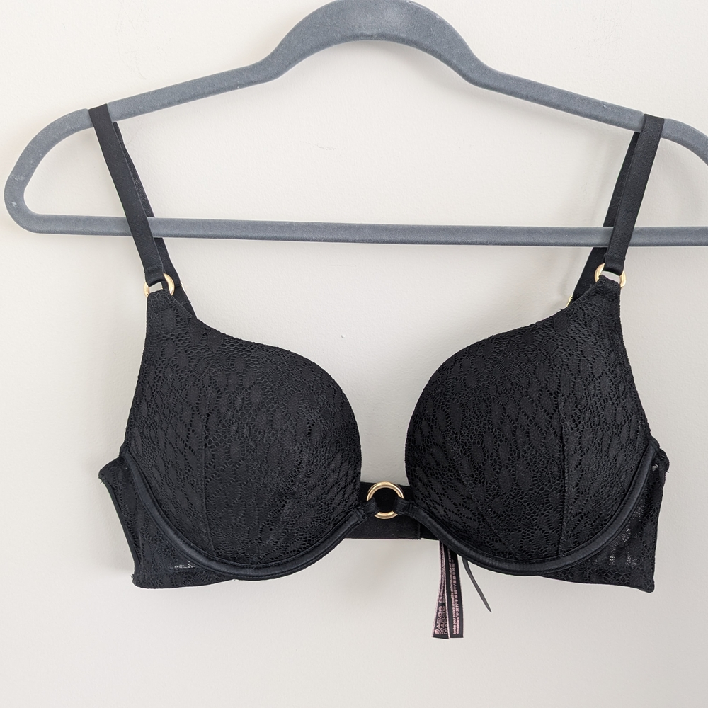 Victoria's Secret Black Lace Bra with Underwire Support